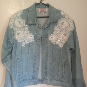 Vintage Lace Denim Jacket